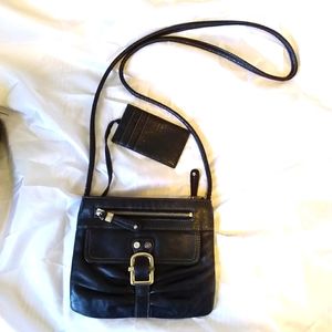 Vintage Etienne Aigner Small Pebbled Leather Crossbody Bag